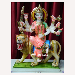 ที่ไม่ซ้ำกันหินอ่อน Maa Durga รูปปั้น - Product Image 1
