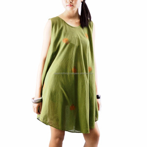 NAPAT Robe Femme Colorée Col Rond Manches Courtes - Product Image 1