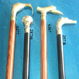 Bastón de senderismo plegable de madera de estilo Vintage hecho a mano de calidad extrema con punta de goma y mango de latón de diseñador - Product Image 3