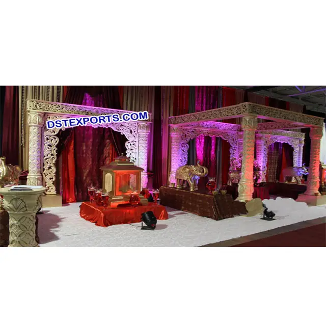 Marriage Mandap Latest Wedding Mandap Set for Sale Indian Wedding Fiber Mandaps Manufacturer