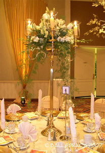 Candelabro de aluminio con cuenco de flores para el hogar, oficina, decoración de bodas, otros candelabros, linternas y tarros de velas - Product Image 4