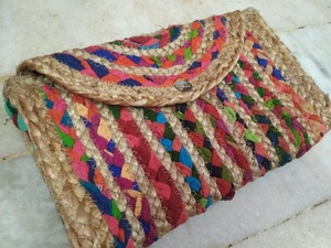 Bolso de mano de yute hecho a mano bohemio para mujer estilo Rajasthan - Product Image 5