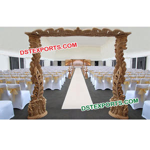 Puertas de bienvenida de madera para boda, elegante, tallado de flores, puerta de entrada de madera, tallado pesado - Product Image 1
