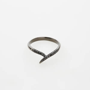 แหวนเพชรธรรมชาติขนาด18K สีดำประดับเพชร0.50กะรัตทอง14K - Product Image 2