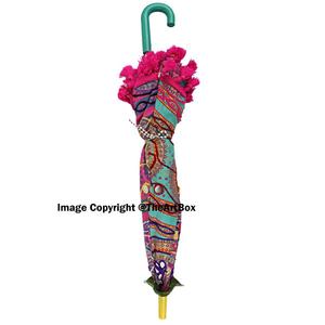 Parapluie de soleil multicolore Parasol brodé Vente en gros Parapluie indien fait main en coton de Bohème Parasol d'extérieur 100pcs - Product Image 3