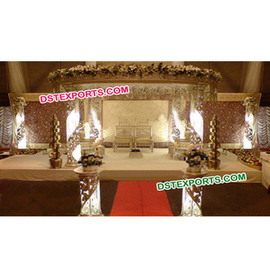 Mandaps เส้นใยคริสตัลตกแต่งอินเดีย,Mandap คริสตัลไฟเบอร์สำหรับงานแต่งงานที่รุ่งโรจน์ - Product Image 1