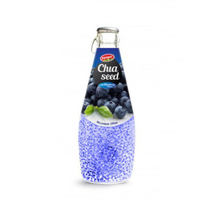 Boisson aux graines de chia aromatisée aux fruits mélangés 290ml dans une bouteille en verre, marque JOJONAVI - Product Image 3