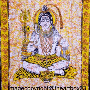 Lord Shiva Espiritual Hippies Meditación y Picnic Alfombra Tapiz psicodélico Decoración de pared Colgante de pared Tapiz de gran tamaño - Product Image 2