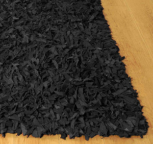 Tapis en fourrure longue et moelleuse tissé à la main en cuir, prix de gros - Product Image 4