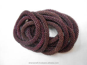 กำไลข้อมือลูกปัดแก้วสำหรับผู้หญิงขายดีที่สุดปี 2021 กำไลเพชรทรงกลมแบบถักโครเชต์ ของขวัญเครื่องประดับสำหรับงานแต่งงานและงานปาร์ตี้ - Product Image 5