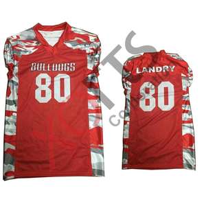 Sublimación por encargo Red & Camo Sublimation Uniforme de fútbol americano Tackle Twill Sublimación Serigrafía Shiny Rexion - Product Image 1