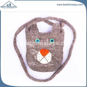 Wholesale Attractive Lion Design Microfiber Fashion <b>Sling</b> Bag for Women with Feathers Decoration Open Closure - Product Image 2