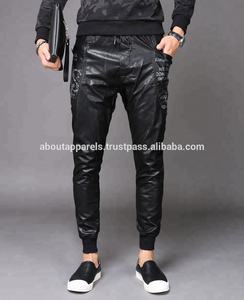 Pantalones de cuero de búhos para hombre, pantalones de piel auténtica de oveja, de alta calidad, 100% - Product Image 3