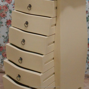 ตู้เก็บของทรงสูงสีครีมมะฮอกกานี สไตล์ฝรั่งเศส - Product Image 6