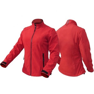 Veste de protection pour moto, imperméable et coupe-vent, en softshell rouge, taille plus, pour femmes - Product Image 1