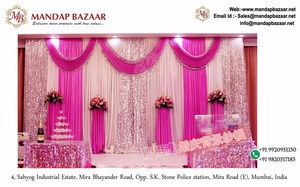 Toile de fond de scène et de décoration de mariage MBBD006 de Mandap Bazaar en; 41826 - Product Image 5