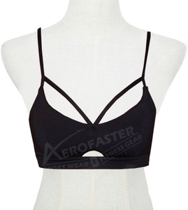 Soutien-gorge de sport de yoga rembourré XL pour femmes avec bretelles imprimé haut court et t-shirt ensemble de vêtements de sport - Product Image 3