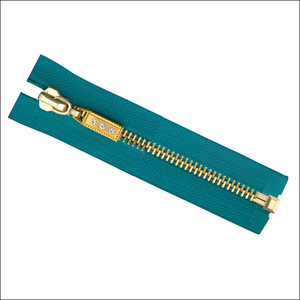 Fermeture à glissière en métal à dents dorées à longue chaîne ouverte pour vestes en cuir Produit de qualité supérieure - Product Image 4