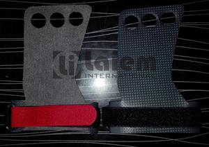 Haltérophilie personnalisée de haute qualité 3 trous ajustement croisé Hypalon 3 couches poignées de gymnastique - Product Image 2