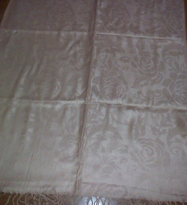 Jacquard Pasley Flower Self Design Solid Viscose <b>Pashmina</b> <b>Shawl</b> Spring Season Traditional Scarf & <b>Shawl</b> - Product Image 1