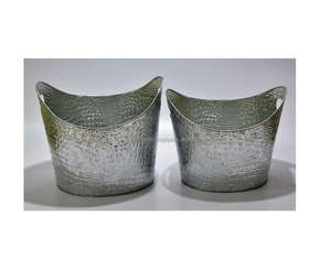 Juego de 3 Macetas y Jardineras de Piso para Exteriores de Estilo Americano, de Lámina Galvanizada GP, para Fines Decorativos - Product Image 4