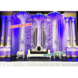 Decoración asiática de escenario para bodas, sala de bodas de estilo victoriano, inglés, de fibra - Product Image 1