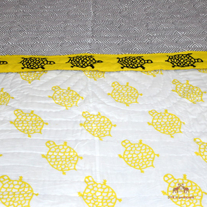 New Arrival Cotton Block Printed Hand <b>Stitched</b> Quilt Jaipuri Quilt Soft and Cozy Reversible <b>Blanket</b> Queen Size - Product Image 5