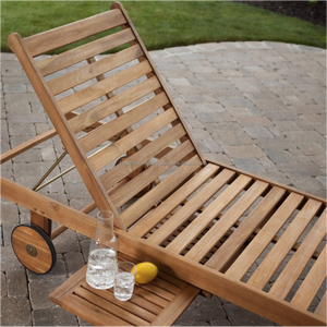เก้าอี้อาบแดดไม้สักกลางแจ้งราคาถูก - Product Image 3