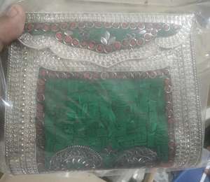 Bolsos de Mensajero Estilo Bohemio Indio con Mosaico, Bolsos de Mano de Lujo para Eventos Nocturnos, Bolsos de Mano Boho para Mujer, Hechos a Mano, con Marco de Perlas - Product Image 3