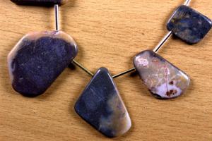 Collier de pierres précieuses opale australienne bleue faite à la main forme inégale naturelle polie perceuse latérale supérieure rugueuse pour la fabrication de bijoux - Product Image 3