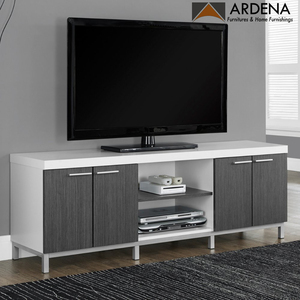 Meuble TV moderne en bois massif avec éclairage LED, armoire en bois de luxe, tiroir de rangement, meubles pour la maison, l'hôtel, l'appartement, la chambre à coucher, le salon - Product Image 6