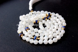 สร้อยข้อมือมาลา 108 เม็ด ทำมือ ขายดี สำหรับทุกเพศ ประดับด้วยพลอยมูนสโตน รูปทรงลูกบอล ลายเพชร เหมาะเป็นของขวัญในงานปาร์ตี้ หรือของขวัญทางพุทธศาสนา - Product Image 6