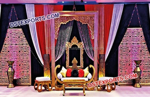 Panneaux de fond en fibre de type arche pour la décoration de scène de mariage indien traditionnel - Product Image 5