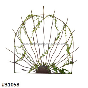 โครงไม้ระแนงเหล็กสีขาวเสร็จสิ้น,รั้วเหล็กสำหรับงานสวนโครงไม้เลื้อยสีขาว - Product Image 4