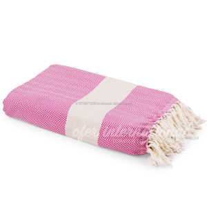 Jeté en coton turc à motif chevron turquoise, disponible en plusieurs couleurs, jeté de pique-nique ou de plage, couvre-lit, utilisations multiples - Product Image 4