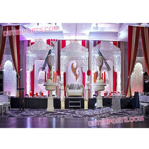 Última boda Mehandi etapa Rajwada etapa para Mehandi tema boda etapa fibra decoración EE. UU. - Product Image 1