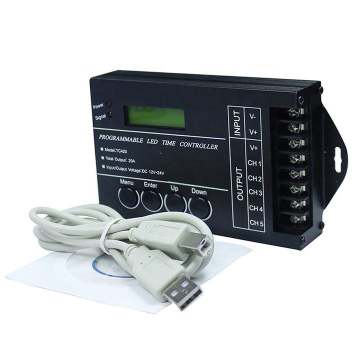 TC420 RGB LED Controller - 5 Channel, 20A Programmable