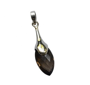 Pendentif en pierres précieuses multicolores en argent sterling 925 pour la fabrication de bijoux pendentifs fins et breloques pour colliers et accessoires - Product Image 1