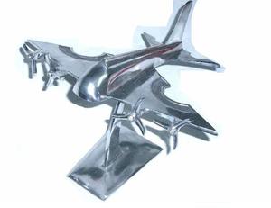 Réplique d'avion en aluminium avec finition miroir en procédé de moulage Sculpture en aluminium métallique décorative - Product Image 2