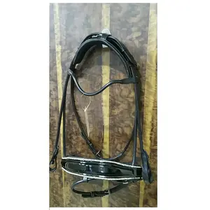 Bride de cheval en cuir-Noir Tan Brown Couleurs - Product Image 1