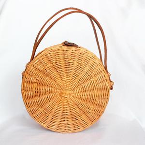 Sac à main en rotin, cuir véritable, tendance, nouvelle collection 2020 - Product Image 2