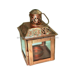 Candelabro de metal y vidrio de fabricante de alta calidad con mango de alambre Decoración de lujo para el hogar Portavelas único Antiguo - Product Image 6