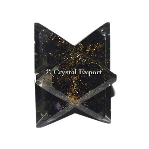 Pierre de lune brune Merkaba étoile sculptée Feng Shui pierre précieuse gravure d'agate faite à la main disponible pour les achats en ligne - Product Image 3