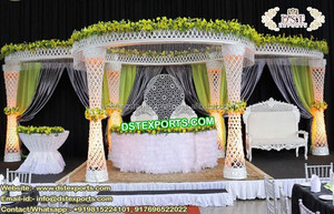 Mandap de mariage royal indien doré, ensemble de mandap de mariage, fabricant, nouveau design de mandap de mariage à vendre, LOS ANGELES - Product Image 4