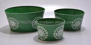 Ensemble de 3 jardinières de sol de style américain galvanisées, élégantes jardinières pour votre décoration - Product Image 6