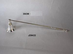 Accessoires de bougie en métal à extrémité sphérique en laiton plaqué argent fait à la main pour extincteur de décoration pour la maison - Product Image 3