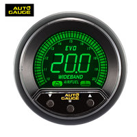 Medidor de Sensor de Oxígeno de Banda Ancha AFR Digital LCD de 52 mm y 4 Colores con Borde de Aluminio