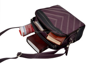 Venta al por mayor hecho a mano Vintage cuero genuino nuevo estilo mujeres bandoleras con correa de hombro ajustable y cremallera frontal - Product Image 2