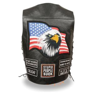 Nouvelle Collection de cuir de motard élégant sur mesure pour hommes avec du cuir véritable avec un gilet en cuir de motard de haute qualité à bas prix - Product Image 6