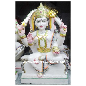 Statue de diamant en marbre blanc, belle Statue Santoshi, - Product Image 1